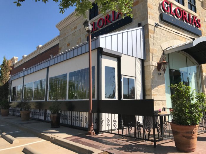 motorized enclosure glorias restaurant patio